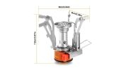 Ultralight Camping Stoves Portable Backpacking Hiking Stoves w/ Piezo Ignition