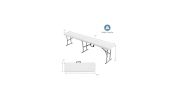 Portable Picnic Folding Bench with Carrying Handle - 6 Feet Long