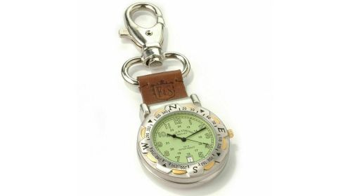 Field & Stream Camp Master Green Dial Multi-Function Compass Leather Pocket