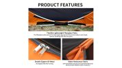 Black and Orange Pop Up Camping Tent for 2 People 