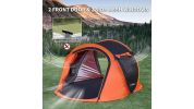 Black and Orange Pop Up Camping Tent for 2 People 