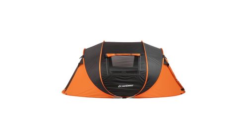 Pop-Up Camping Boat Tent for 5-8 People - Black and Orange