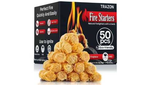 Fire Starters for Indoor Fireplace Campfires Wood Stove Grill Charcoal Chimney