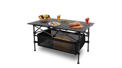 1 pc Folding Camping Table Portable Aluminum Roll-up Picnic BBQ Desk
