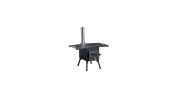 Wood Camping Stove Black 57.5x31x37cm