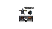 Wood Camping Stove Black 57.5x31x37cm