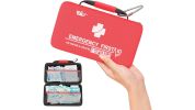 Small First Aid Kit for Car Office 121 Pieces Sturdy Red EVA Travel First Aid