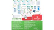 Small First Aid Kit for Car Office 121 Pieces Sturdy Red EVA Travel First Aid