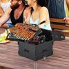 Portable Charcoal BBQ Grill – Foldable Design with Rotating Top & Carry Handles