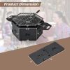 Portable Charcoal BBQ Grill – Foldable Design with Rotating Top & Carry Handles