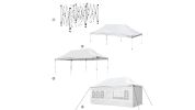 10 × 20 ft EZ Pop Up Canopy Folding-White for Outdoor Events