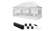 10 × 20 ft EZ Pop Up Canopy Folding-White for Outdoor Events