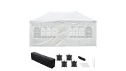 10 × 20 ft EZ Pop Up Canopy Folding-White for Outdoor Events
