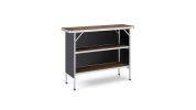 Folding Camping Table with 2Tier Open Shelves for Outdoor BBQ