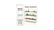 Folding Camping Table with 2Tier Open Shelves for Outdoor BBQ