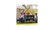 Folding Camping Table with 2Tier Open Shelves for Outdoor BBQ