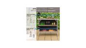 Folding Camping Table with 2Tier Open Shelves for Outdoor BBQ