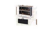 Folding Camping Table with 2Tier Open Shelves for Outdoor BBQ