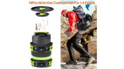 16 pcs Camping Cooking Ware Set with Aluminum Pot, Pan & Kettle 