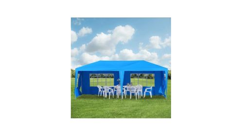 Large 10' x 20' Gazebo Canopy Party Tent with 4 Removable Window Side