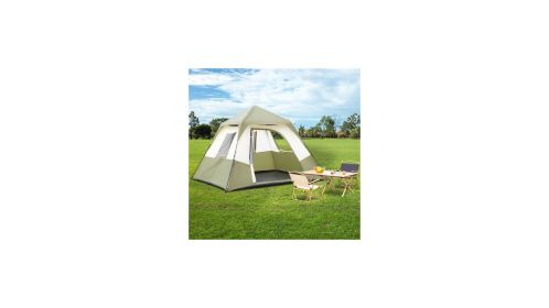Family Camping Tent for 6 People with Rainfly and Windproof Design
