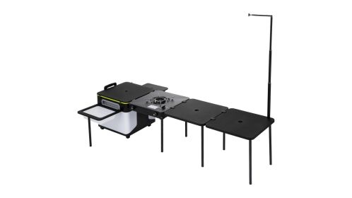 VEVOR Outdoor Mobile Kitchen Portable Multifunctional Camp Box with Wheels All