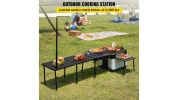 VEVOR Outdoor Mobile Kitchen Portable Multifunctional Camp Box with Wheels All