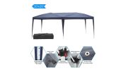 10 ft x 20 ft Outdoor Camping Waterproof Folding Tent with Carry Bag - Blue