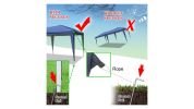 10 ft x 20 ft Outdoor Camping Waterproof Folding Tent with Carry Bag - Blue