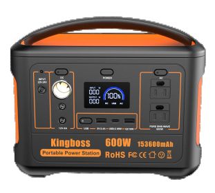 Portable Power Station 600W with Solar Generator and Wireless Charger