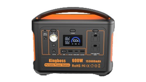 Portable Power Station 600W with Solar Generator and Wireless Charger