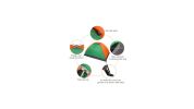 Waterproof Camping Dome Tent for Hiking and Survival - Orange & Green