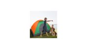 Waterproof Camping Dome Tent for Hiking and Survival - Orange & Green