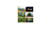 Waterproof Camping Dome Tent for Hiking and Survival - Orange & Green
