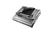 12 × 20 ft Heavy Duty Poly Tarp - Silver+Black for Camping & Outdoor Use