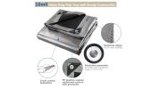 12 × 20 ft Heavy Duty Poly Tarp - Silver+Black for Camping & Outdoor Use