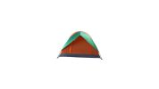 Double Door Camping Dome Tent in Orange and Green for 2-Person Use