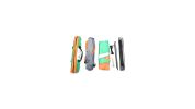 Double Door Camping Dome Tent in Orange and Green for 2-Person Use