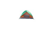 Double Door Camping Dome Tent in Orange and Green for 2-Person Use
