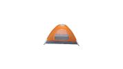 Double Door Camping Dome Tent in Orange and Green for 2-Person Use