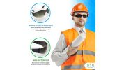 Pack of 12 Safety Glasses. Gradient Gray lens. Wrap Around Anti Scratch