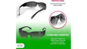 Pack of 12 Safety Glasses. Gradient Gray lens. Wrap Around Anti Scratch