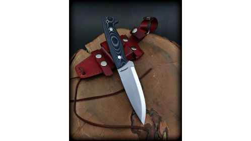 1095 Bushcraft Knife Black Micarta Handle for Survival & Camping