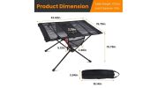 Portable Folding Camping Table Foldable Beach Table Aluminum Alloy Frame with 2