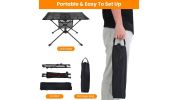 Portable Folding Camping Table Foldable Beach Table Aluminum Alloy Frame with 2