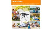 Portable Folding Camping Table Foldable Beach Table Aluminum Alloy Frame with 2