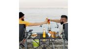 Portable Folding Camping Table Foldable Beach Table Aluminum Alloy Frame with 2