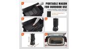 VEVOR Foldable Double Decker Wagon 400L Collapsible Wagon Cart with AllTerrain