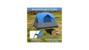 Outdoor Camping Tent with Removable Floor Mat for 3-Person Shelter
