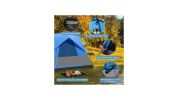 Outdoor Camping Tent with Removable Floor Mat for 3-Person Shelter